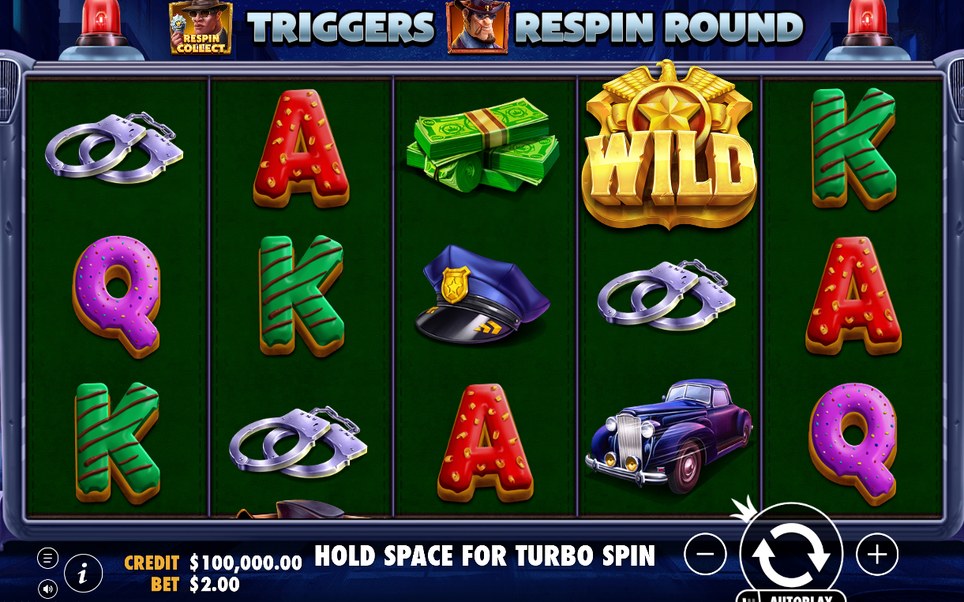 Base Game screen showing the 5 by 3 grid