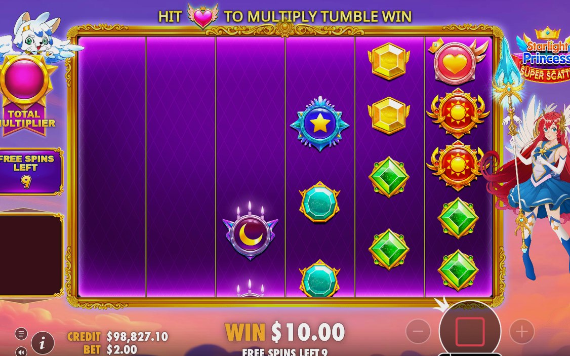 Free spins running, TOTAL MULTIPLIER climbing on the header