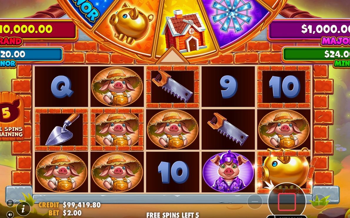 Wheel Bonus symbols landing across the reels