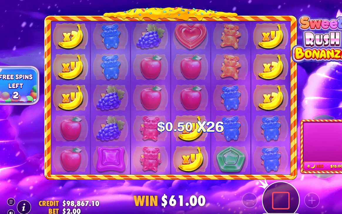 Free spins underway with the multiplier spots lit