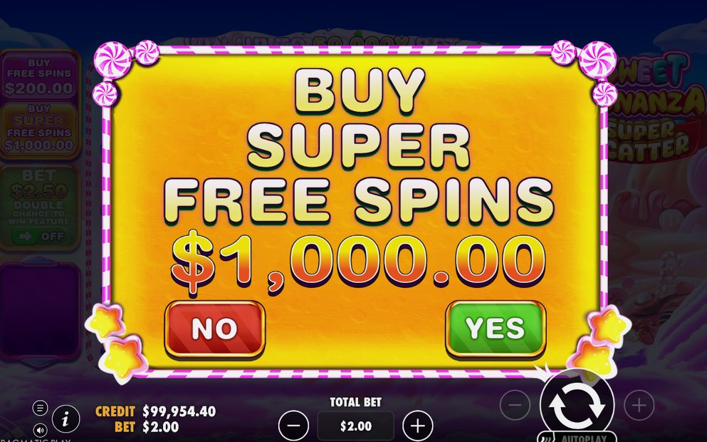 Bonus screen with Scatter symbols that trigger Free Spins