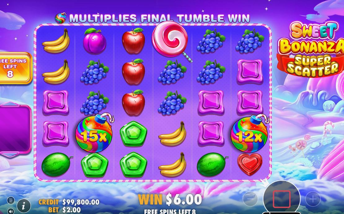 Free Spins round with the spin counter and multipliers